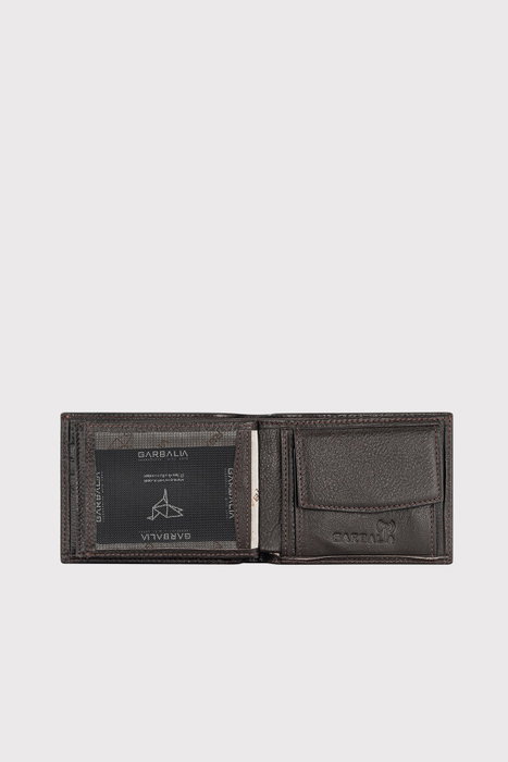Zoozie Bags Cartera para Hombre Liverpool Marrón Piel Auténtica Bloqueador RFID 11x2x8.5 cm
