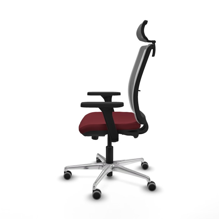 PIQUERAS Y CRESPO Silla de oficina Haches con mecanismo Sincro/Traslack, Granate y Gris PIQUERAS Y CRESPO Silla de oficina Haches con mecanismo Sincro/Traslack, Granate y Gris