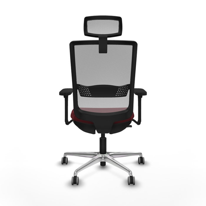 PIQUERAS Y CRESPO Silla de oficina Haches con mecanismo Sincro/Traslack, Granate y Gris PIQUERAS Y CRESPO Silla de oficina Haches con mecanismo Sincro/Traslack, Granate y Gris