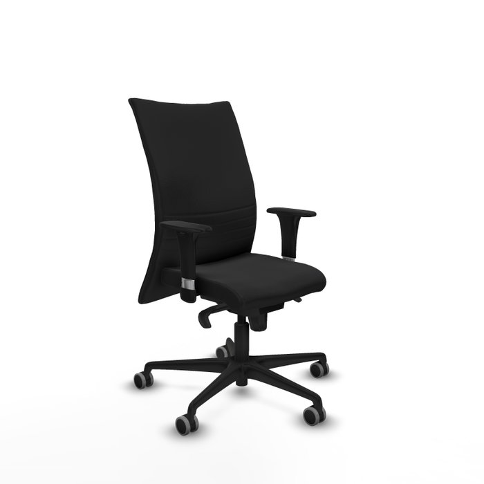 PIQUERAS Y CRESPO Silla Albacete Confidente con Mecanismo Sincro, Similpiel Negro, Brazos 1D PIQUERAS Y CRESPO Silla Albacete Confidente con Mecanismo Sincro, Similpiel Negro, Brazos 1D