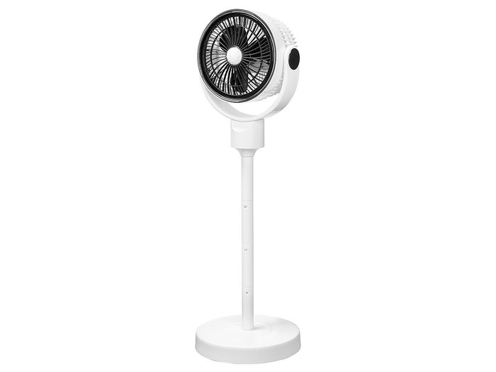 Argon Ventilador Giratorio con Soporte Ajustable, 2 Velocidades 35W, Color Blanco y Negro, Dimensiones 26.5x84x26.5 cm (Set de 4)