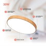 Andra Plafón techo LED redondo 36W efecto madera 3000K-6500K IP44