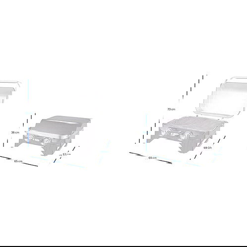 CAMPINGAZ 2100 EX Parrilla de Gas 5000W Superficie 2100cm² Mesa para Exterior CAMPINGAZ 2100 EX Parrilla de Gas 5000W Superficie 2100cm² Mesa para Exterior