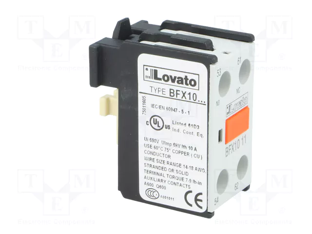 LOVATO ELECTRIC Contactores auxiliares BF con agarres de tornillo