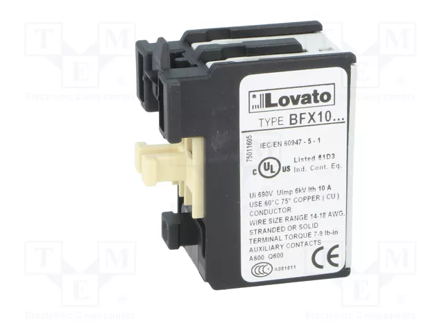 LOVATO ELECTRIC Contactores auxiliares BF con agarres de tornillo