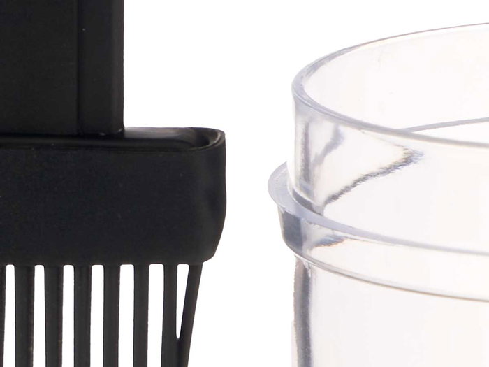 Kinvara Bote con Pincel de Silicona Negro 7.5x17x6 cm (Set de 24)