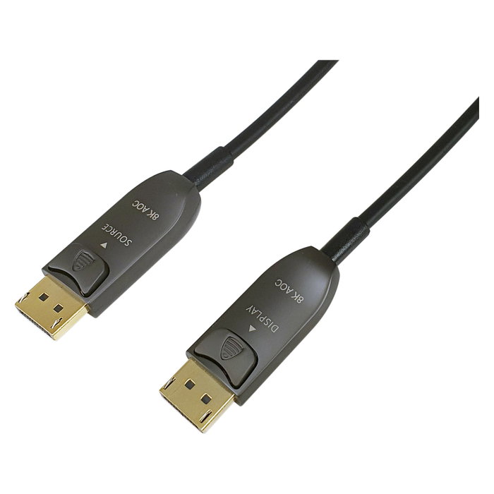 Equip Cable DisplayPort 1.4 AOC 30m 8K/60Hz Negro Equip Cable DisplayPort 1.4 AOC 30m 8K/60Hz Negro