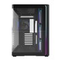 FSP Caja PC M580-BP ATX Mid Tower con Panel de Vidrio Templado Curvo, USB 3.0 x2, USB Tipo-C, 4 Ventiladores 120mm PWM ARGB Reversos Incluidos