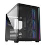 FSP Caja PC M580-BP ATX Mid Tower con Panel de Vidrio Templado Curvo, USB 3.0 x2, USB Tipo-C, 4 Ventiladores 120mm PWM ARGB Reversos Incluidos