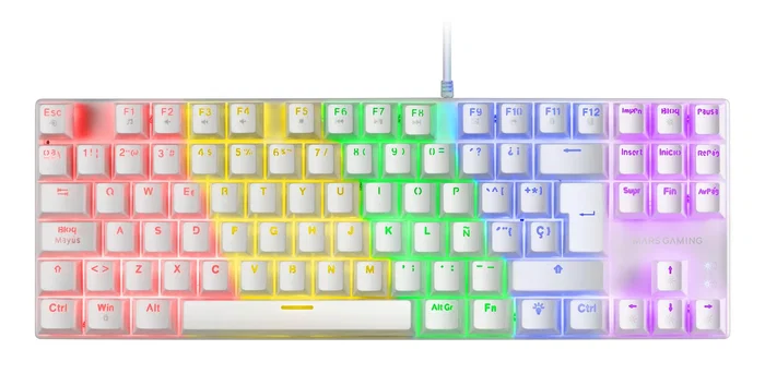 Mars Gaming MK80W Teclado Gaming Mecánico TKL Blanco Mars Gaming MK80W Teclado Gaming Mecánico TKL Blanco