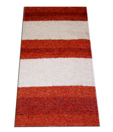 Alfombra artesana pelo normal 70% algodón 120x160 Crudo Naranja