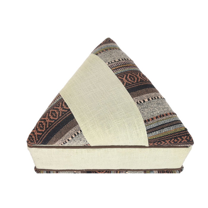 DKD Home Decor Reposapiés Algodón Mango Multicolor con Tapa