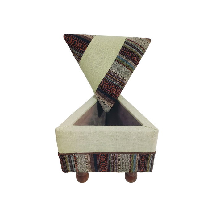 DKD Home Decor Reposapiés Algodón Mango Multicolor con Tapa