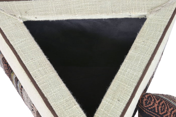 DKD Home Decor Afrkn Reposapiés Alpino Multicolor 40 x 40 x 45 cm Algodón y Mango