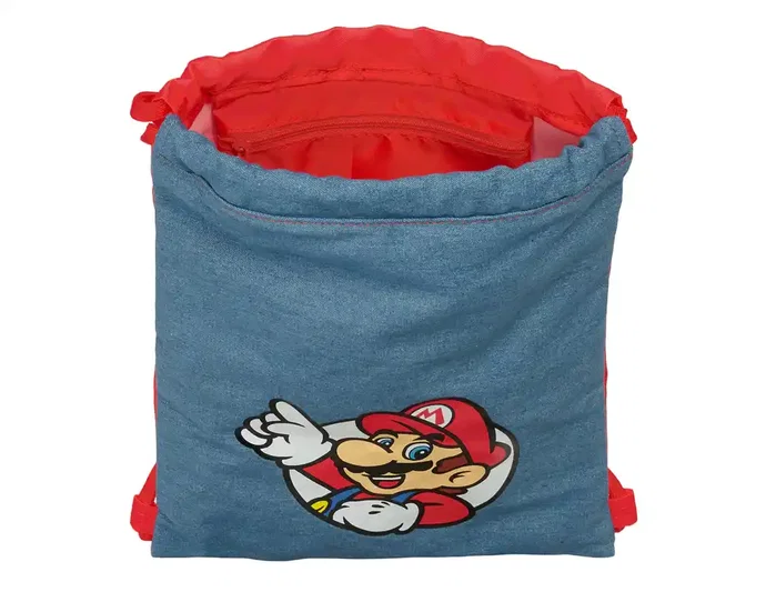 Safta Saco Plano Junior Super Mario 26x34x1cm Safta Saco Plano Junior Super Mario 26x34x1cm