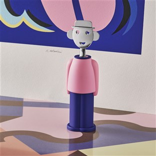 Alessi AM23 Sacacorchos, Resina Rosa/Azul
