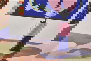 Alessi AM23 Sacacorchos, Resina Rosa/Azul