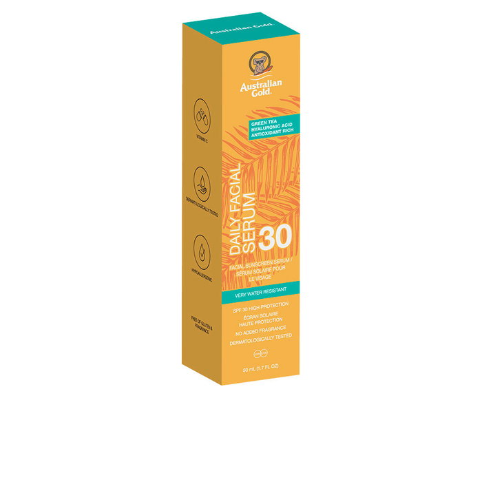 Australian Gold Daily Facial Serum SPF 30 Resistente al Agua con Ácido Hialurónico 50 ml