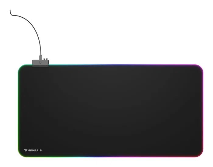 Genesis Boron 500 XXL RGB Alfombrilla de Ratón Gaming, Negro, Tela, Iluminación LED Multicolor, USB, 800x400 mm