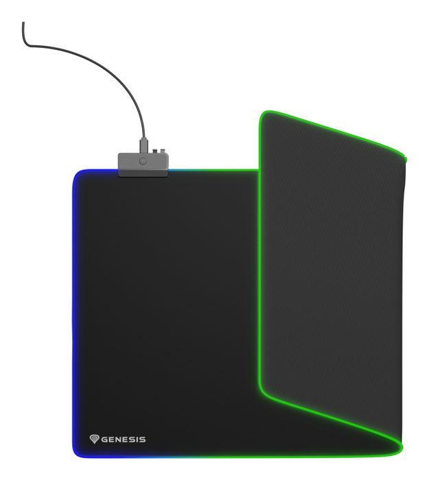 GENESIS Boron 500 XXL RGB Alfombrilla de ratón para Gaming Negra 800x400mm con Iluminación RGB