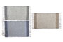 DKD Home Decor Surtido de 3 Alfombras Kilim de Algodón 80x50 cm con Diseño de Rombos