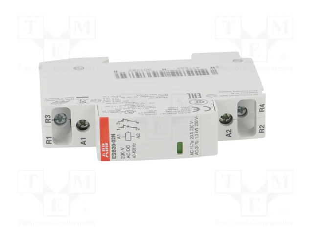 ABB ESB20-02N-06 Contactor 2-polar de instalación 20A 230VAC/230VDC NC x2