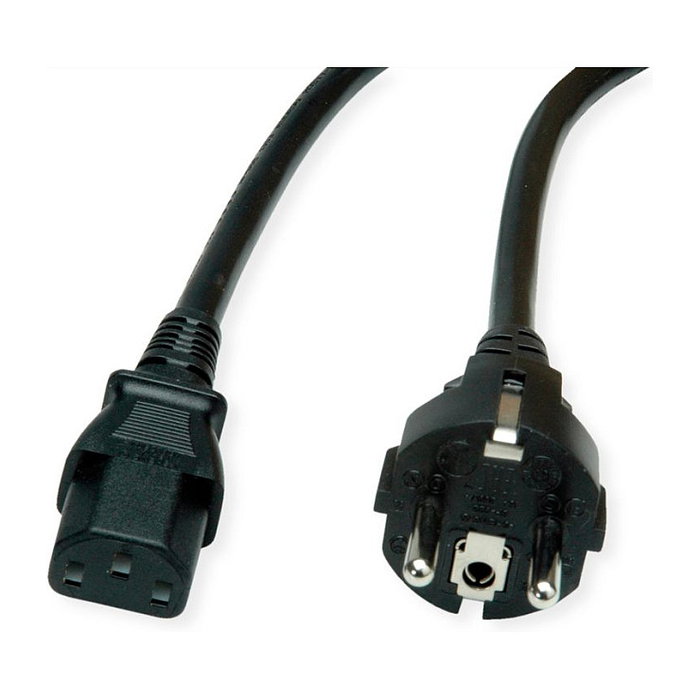 Cable de alimentación 19.99.1023, C13 y enchufe tipo E+F, negro, 0,6 m