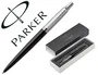 Parker Jotter Bond Street Negro/Acero Tinta Azul el Bolígrafo Retráctil con Clip de Flecha en Acero