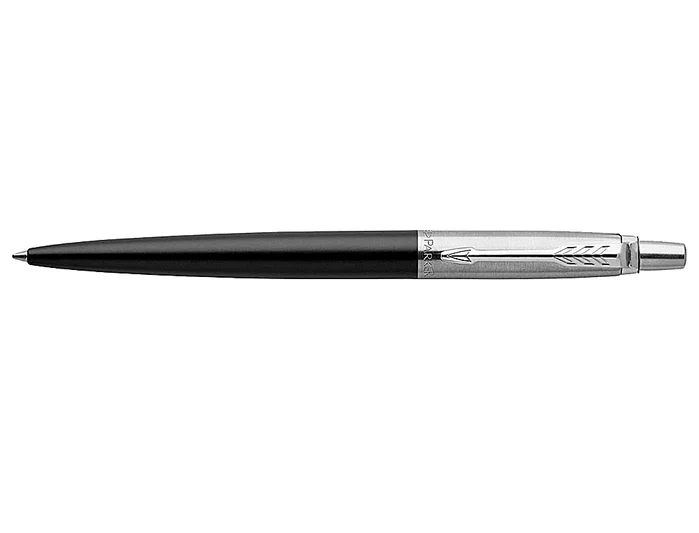 Parker Jotter Bond Street Negro/Acero Tinta Azul el Bolígrafo Retráctil con Clip de Flecha en Acero