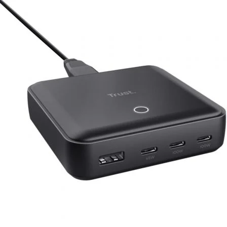 Trust Cargador de sobremesa 25242 100W 3xUSB-C 1xUSB-A PD 3.0 Trust Cargador de sobremesa 25242 100W 3xUSB-C 1xUSB-A PD 3.0