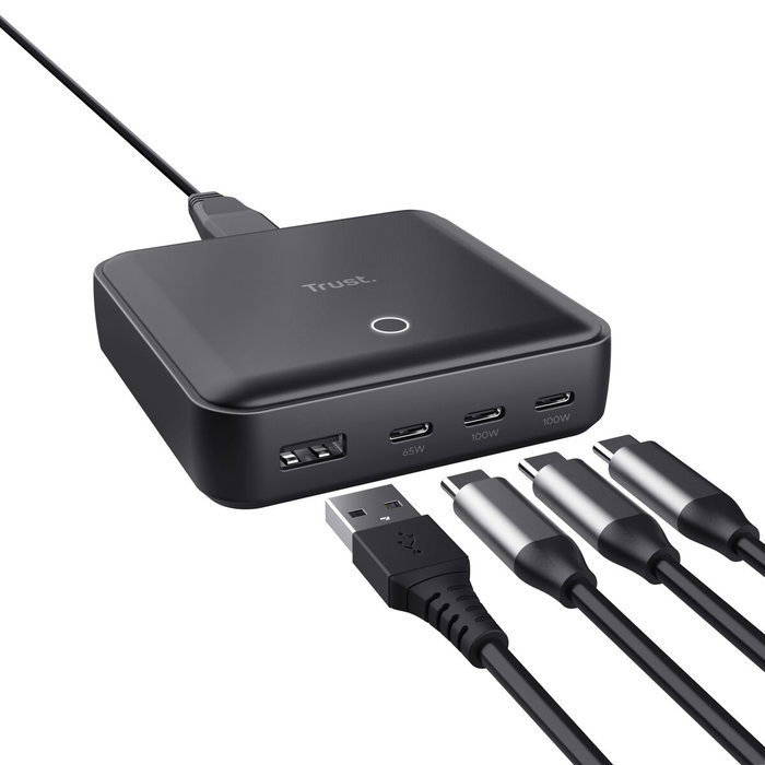 Trust Maxo Cargador de Sobremesa 100W 3xUSB-C 1xUSB-A