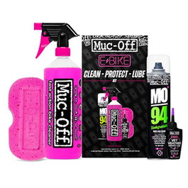 Muc-Off Kit CPL Cuidado Bicicleta Eléctrica con Lubricante eBike, Limpiador Nano Tech y Spray MO-94