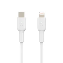 Belkin CAA003bt2MWH Cable USB-C a Lightning BoostCharge Power Delivery 60W 2m Blanco Certificado MFi para iPhone 14, 14 Pro, 14 Plus, 14 Pro Max