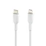Belkin CAA003bt2MWH Cable USB-C a Lightning BoostCharge Power Delivery 60W 2m Blanco Certificado MFi para iPhone 14, 14 Pro, 14 Plus, 14 Pro Max