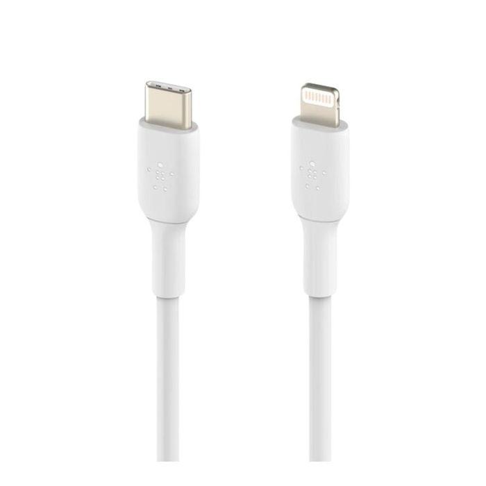 Belkin BOOST-CHARGE CAA003BT2MWH Cable USB-C a Lightning, 2m (2 metros), Blanco, Compatible con iPhone/iPad, Certificado MFi Belkin BOOST-CHARGE CAA003BT2MWH Cable USB-C a Lightning, 2m (2 metros), Blanco, Compatible con iPhone/iPad, Certificado MFi