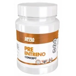 MEGA PLUS Concept Suplemento Pre-Entreno en Polvo - 500 g, Beta-Alanina, Cafeína, Energía y Fuerza para Entrenamiento Intenso, Sabor Naranja