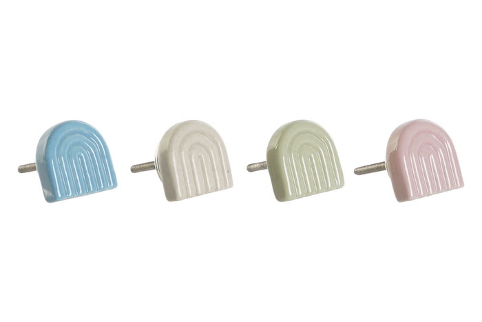 DKD Home Decor Pomo Cerámica Hierro Azul Rosa Verde Blanco 5.5 x 4 x 4 cm (12 Unidades) DKD Home Decor Pomo Cerámica Hierro Azul Rosa Verde Blanco 5.5 x 4 x 4 cm (12 Unidades)
