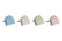 DKD Home Decor Set de 12 Pomos de Cerámica y Hierro Arco Surtido (4x5,5x4 cm) de Azul, Rosa, Verde y Blanco