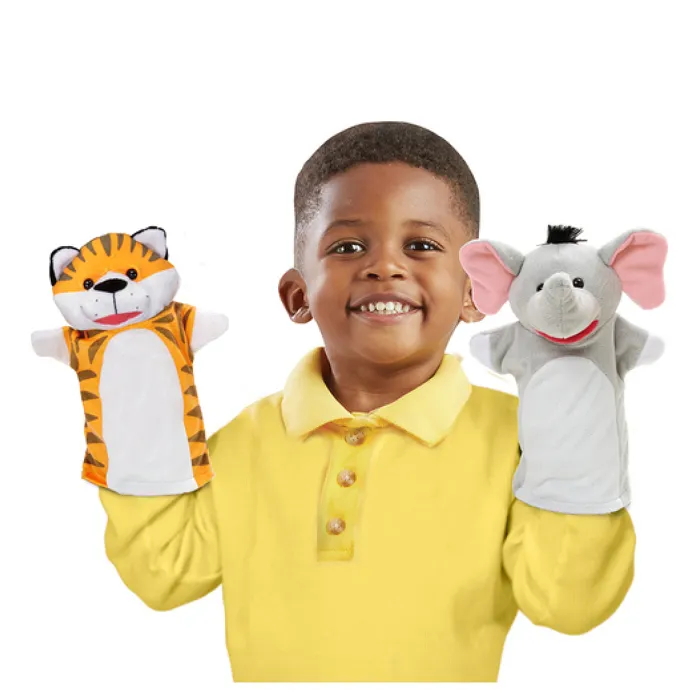 Melissa & Doug AABDN26696 Set de 6 Marionetas de Safari con Bolsa de Almacenamiento