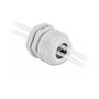 DeLOCK Prensaestopas PG9 gris con tres entradas para cable redondo (2 piezas)