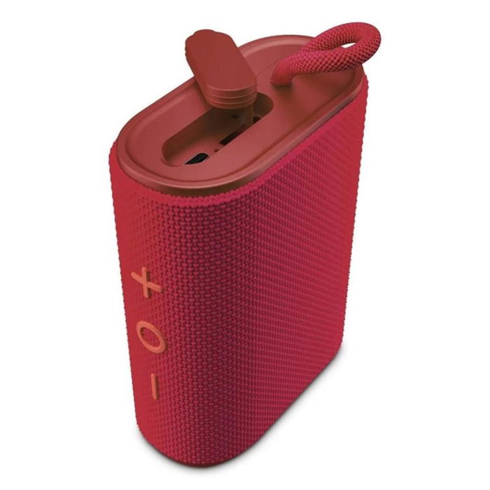 Energy Sistem Altavoz StreetPlay, Bluetooth 5.4, IPX6, 12h autonomía, radio FM, MP3 MicroSD, plàstico reciclado, color Rojo