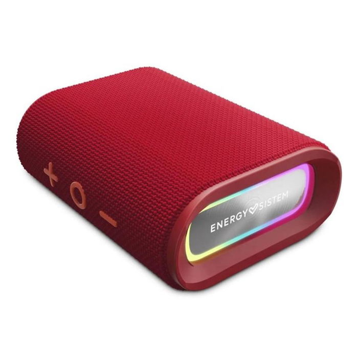 Energy Sistem Altavoz StreetPlay, Bluetooth 5.4, IPX6, 12h autonomía, radio FM, MP3 MicroSD, plàstico reciclado, color Rojo
