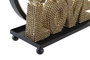 DKD Home Decor Love conejitos Decoracion Luminosa Dorado Negro 30 x 31.5 x 11 cm Resina LED USB