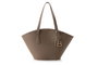 Lucky Bees 1284 Bolso Tote de Cuero de Polivinilo Color Visón Oscuro Elegante y Duradero