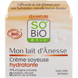 SO´BIO ETIC Crema Facial Hidratante Sedosa Leche de Burra