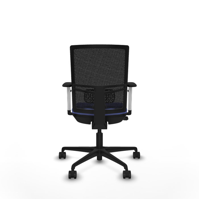 PIQUERAS Y CRESPO Silla de oficina Yunquera con mecanismo Sincro/Traslack, Azul claro/Negro