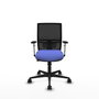PIQUERAS Y CRESPO Silla de oficina Yunquera con mecanismo Sincro/Traslack, Azul claro/Negro