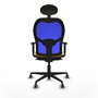 PIQUERAS Y CRESPO Silla de oficina Jorquera con mecanismo Sincro, Asiento Amarillo y Respaldo Azul
