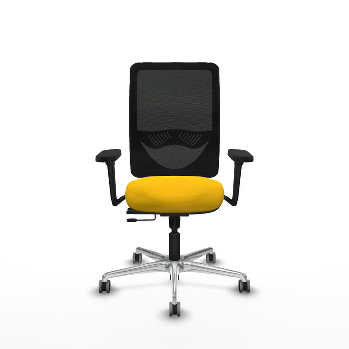 PIQUERAS Y CRESPO Silla de oficina Zulema con Mecanismo Sincro/Traslack, Amarillo y Negro