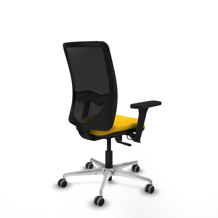 PIQUERAS Y CRESPO Silla de oficina Zulema con Mecanismo Sincro/Traslack, Amarillo y Negro